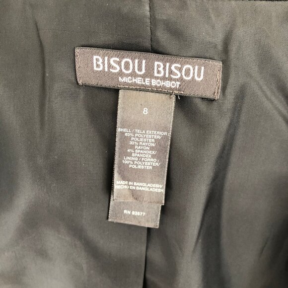 Bisou Bisou Michele Bohbot, Cropped Blazer, Black Size 8 - Picture 10 of 10